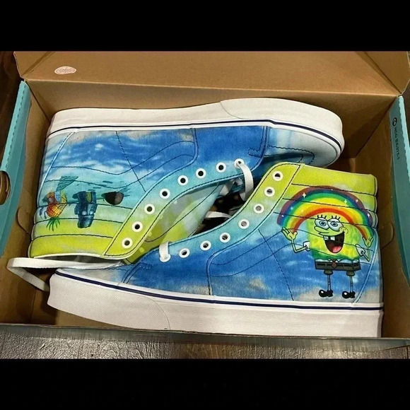 Vans Sk8-Hi SpongeBob SquarePants Imaginaaation Skate Shoes  Size 12 - Picture 6 of 7